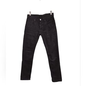 M. Crow Selvedge Mens Black Denim Jeans‎ Button Fly Size 28×31in Streetwear